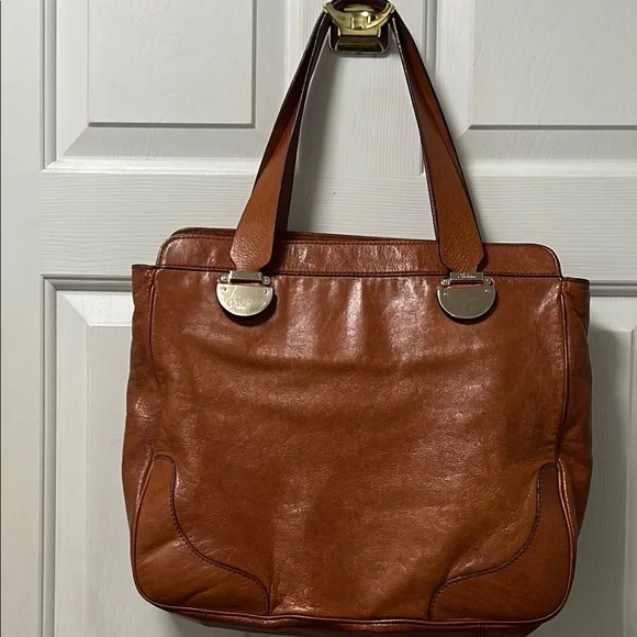 Cole Haan Elegant Brown Leather Tote Bag/Purse - Picture 5 of 16